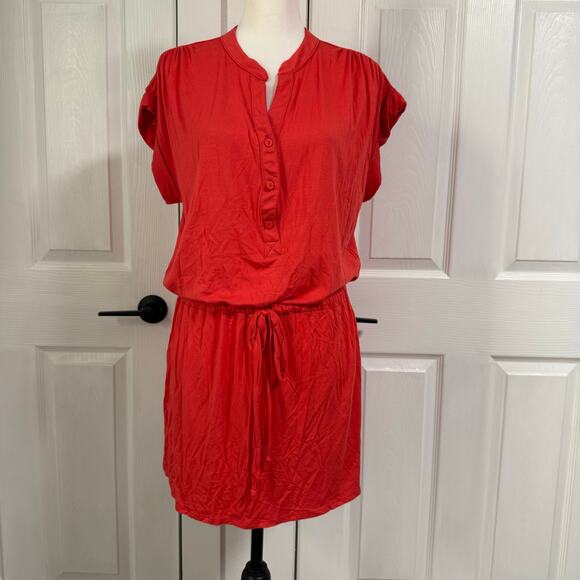 Michael Stars New Amelia Women's Red Shirt Dress Size Medium - Picture 2 of 15